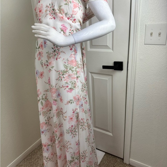 JJ’S HOUSE  Off the Shoulder Floor-Length Chiffon Bridesmaid Dress Size 22 #356 - Picture 9 of 16